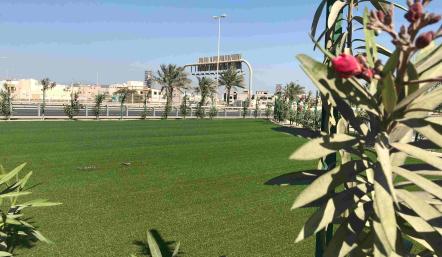 بلدية "الجنوبية" تُجمل مثلث المنطقة التعليمية بمدينة عيسى