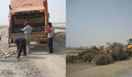 "الجنوبية" تقوم بحملات تنظيف لسواحل عسكر وجو والدور