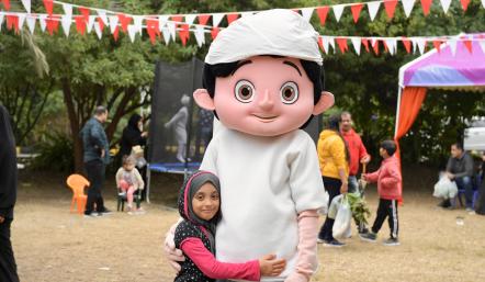 جانب من ركن الأطفال في سوق المزارعين 